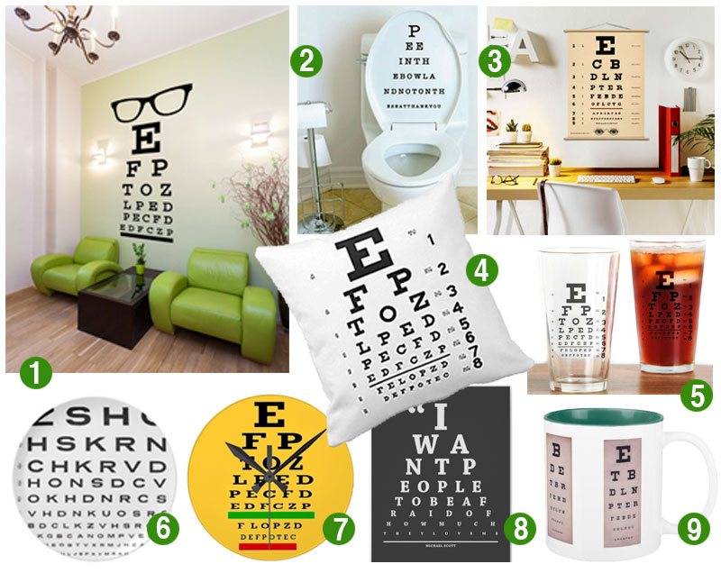 Eye Chart Gift Ideas For The Home