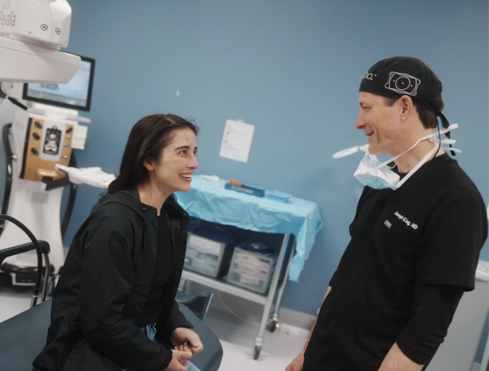 Dr. King with patient