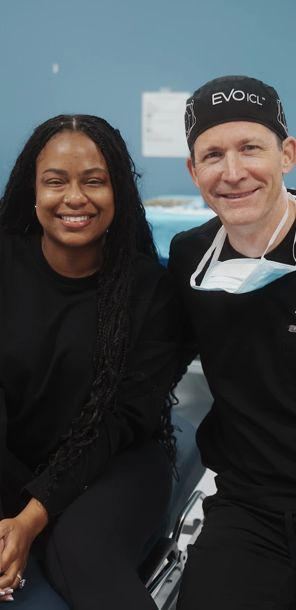 Dr. King with a real patient