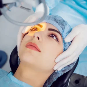 patient during lasik eye surgery