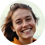 young woman smiling at camera