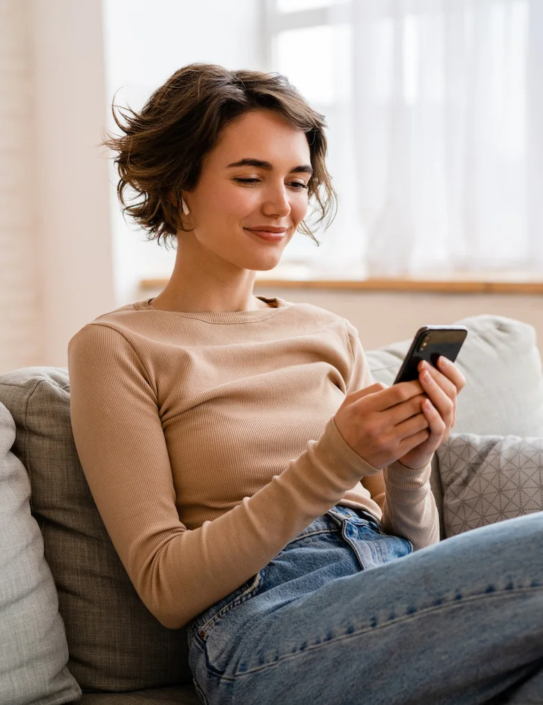 young person relaxing at home during recovery